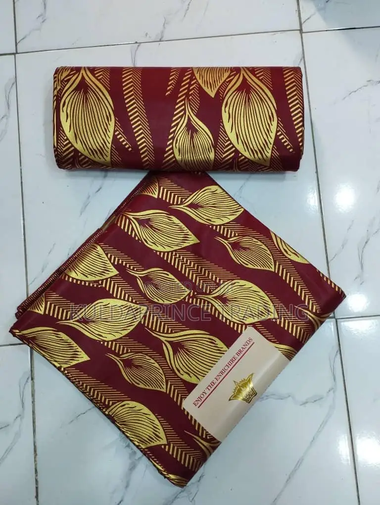 6 Yards Multicolor African Ankara Printed Batik Fabrics.