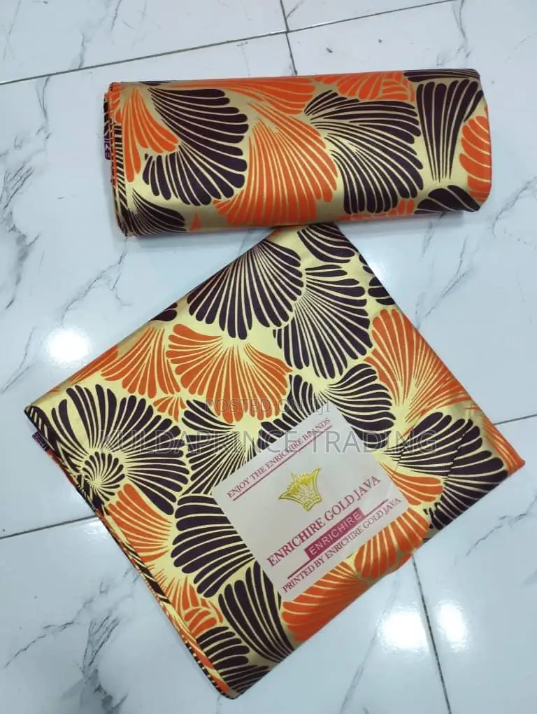6 Yards Multicolor African Ankara Printed Batik Fabrics.