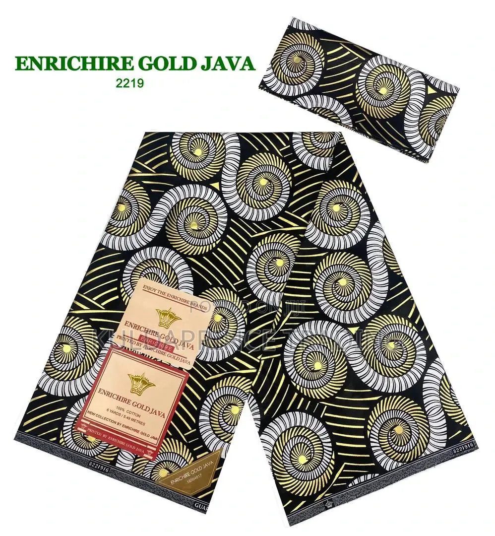 6 Yards Multicolor African Ankara Printed Batik Fabrics.