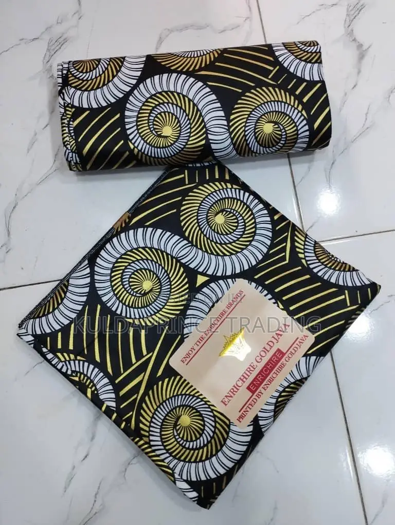 6 Yards Multicolor African Ankara Printed Batik Fabrics.