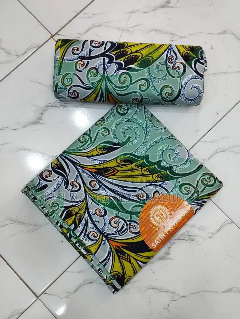 6 Yards Multicolor African Ankara Printed Batik Fabrics.