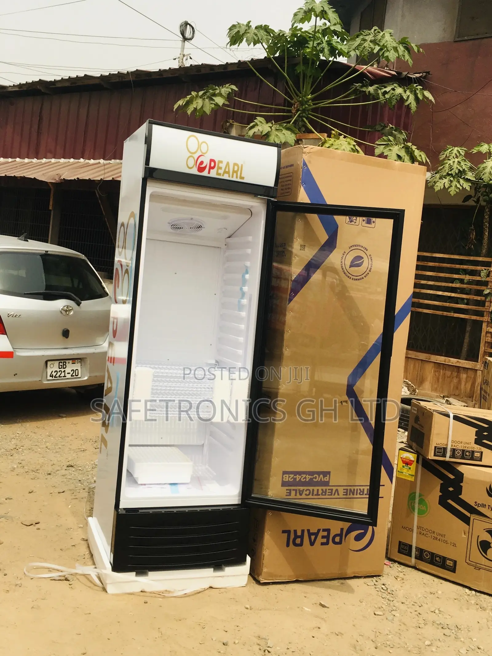 Singledoor Display Pearl Glass PVC-424-2B Electric Fridge