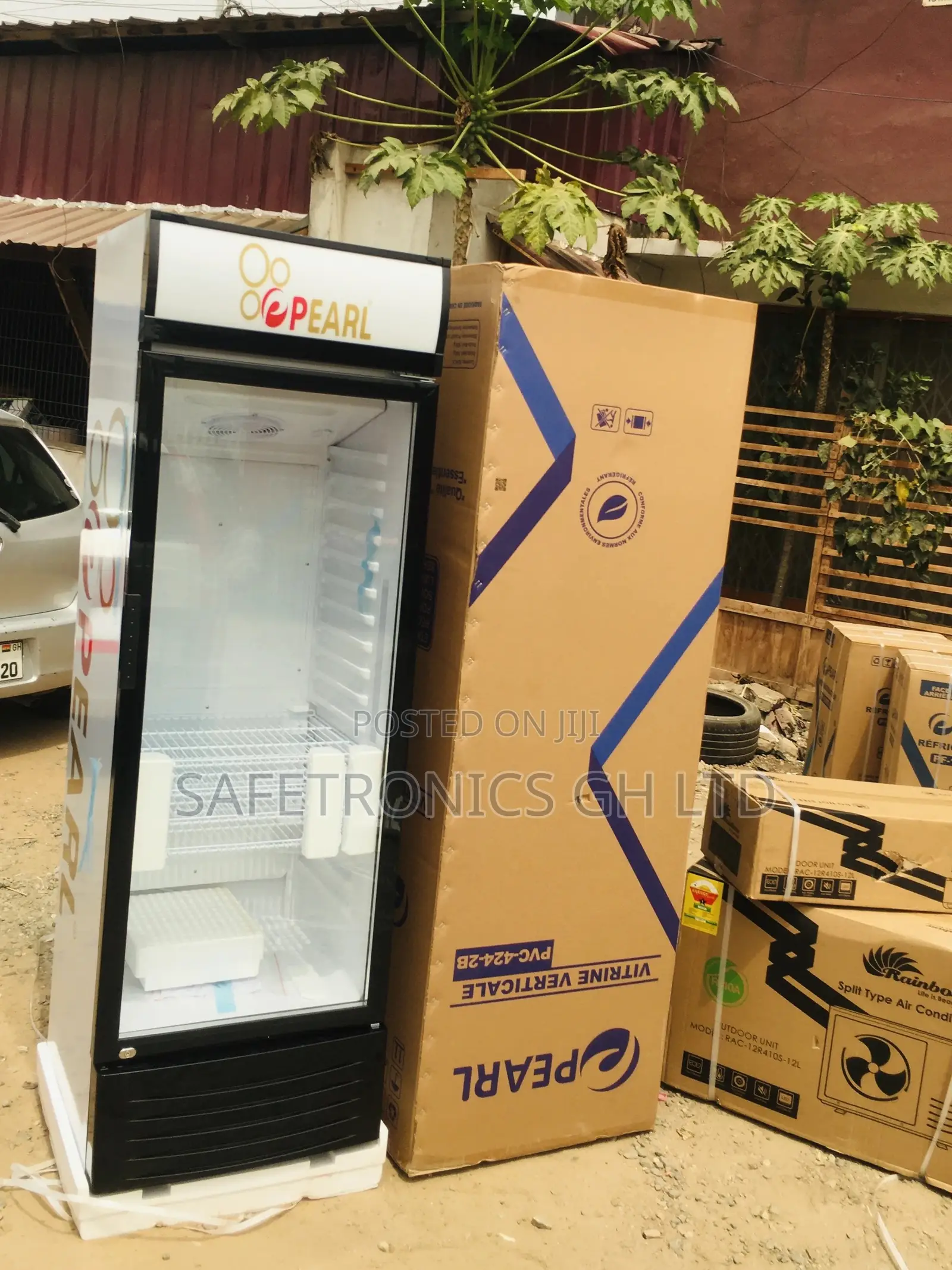 Pearl Display Glass Electric Singledoor PVC-424-2B Fridge