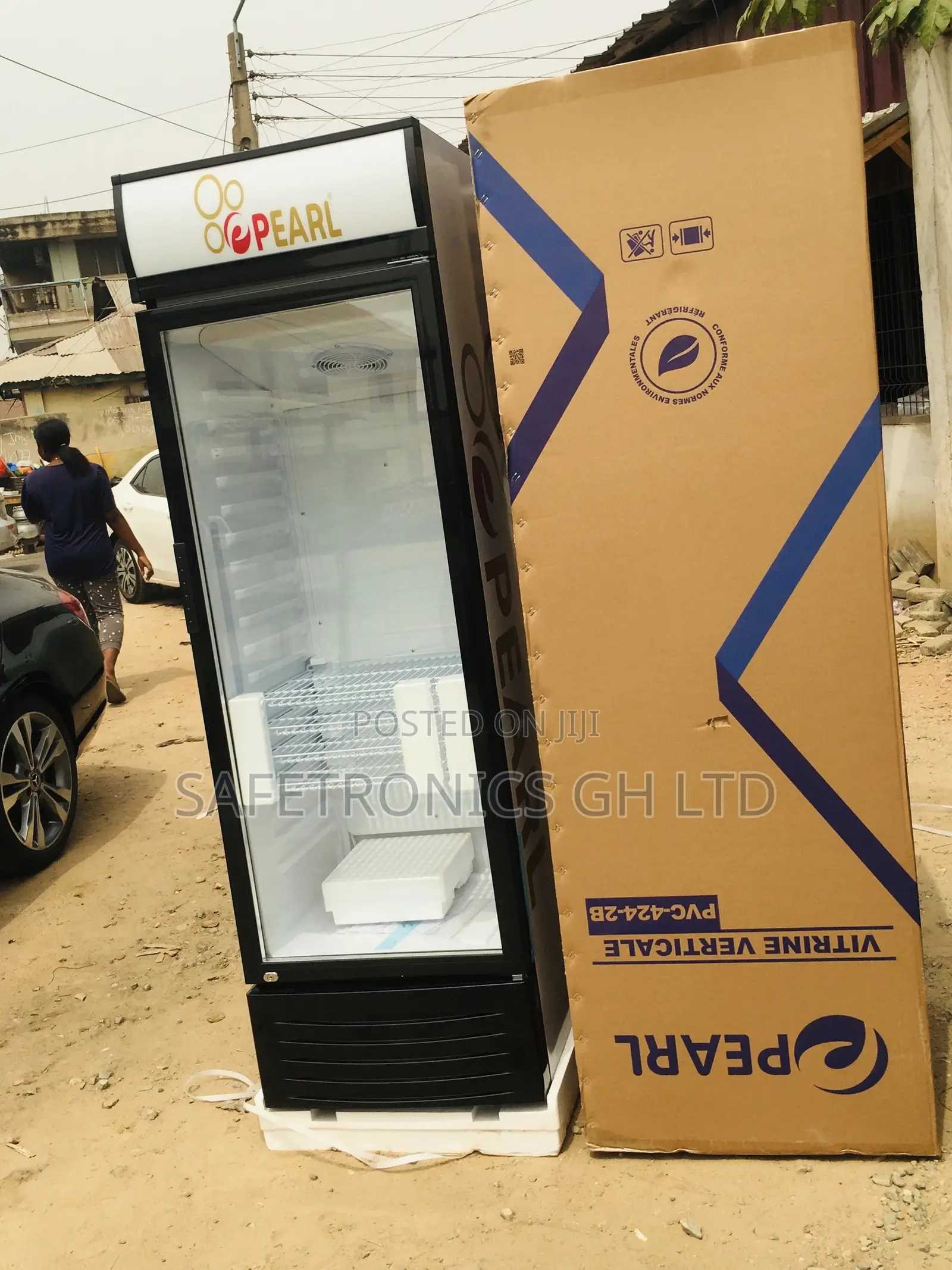 Reliable Pearl PVC-424-2B Glass Display Singledoor Fridge