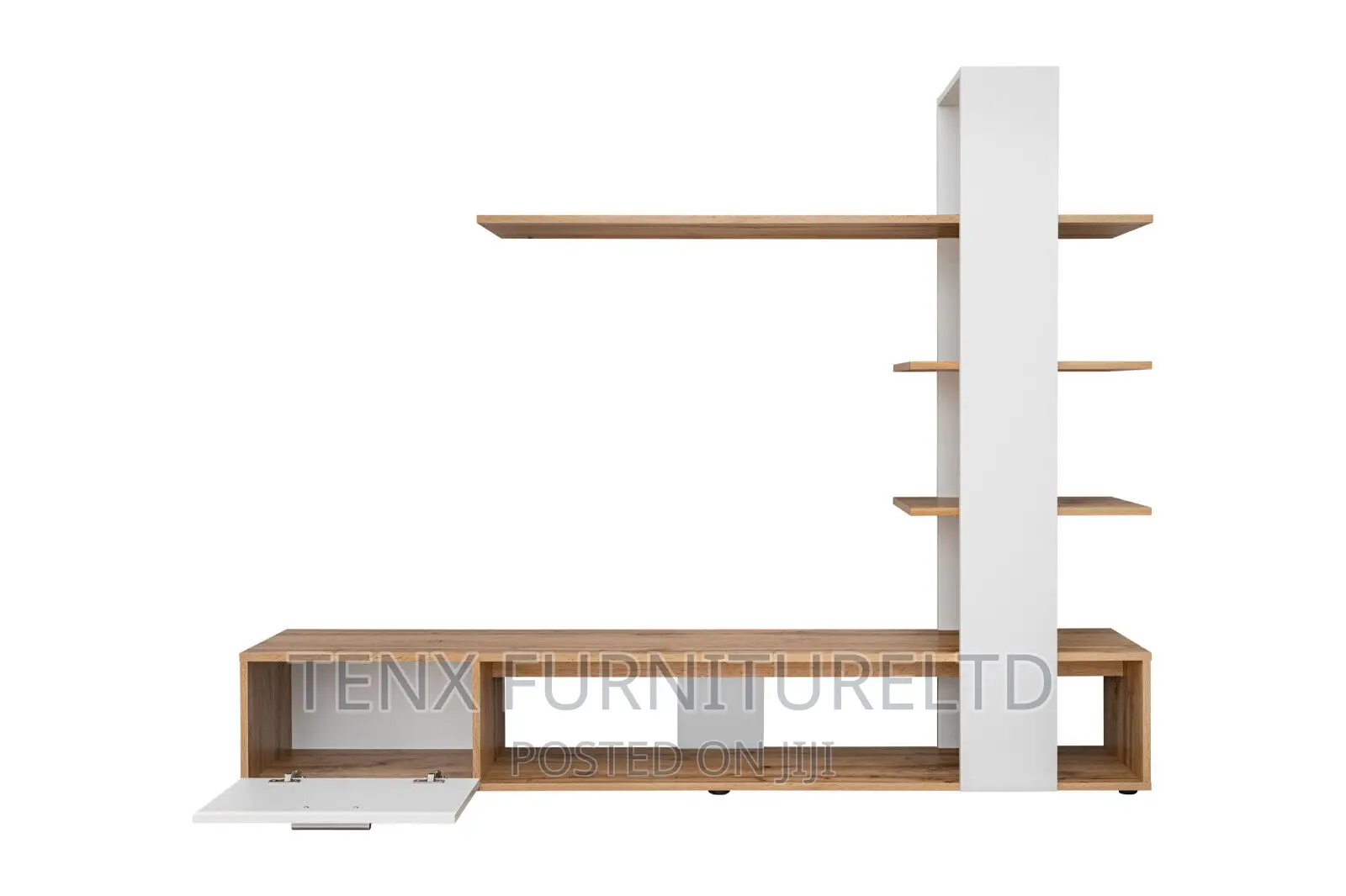 Tv Unit / Entertainment Unit (Offwite and Brown Colour)