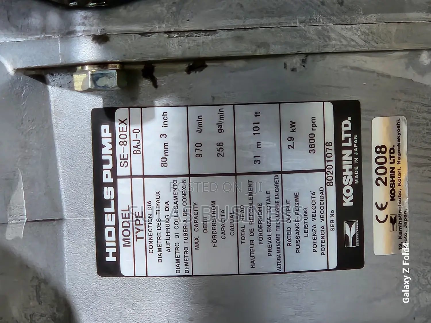 6.0hp Japanise 3-Inch Robin Water Pump