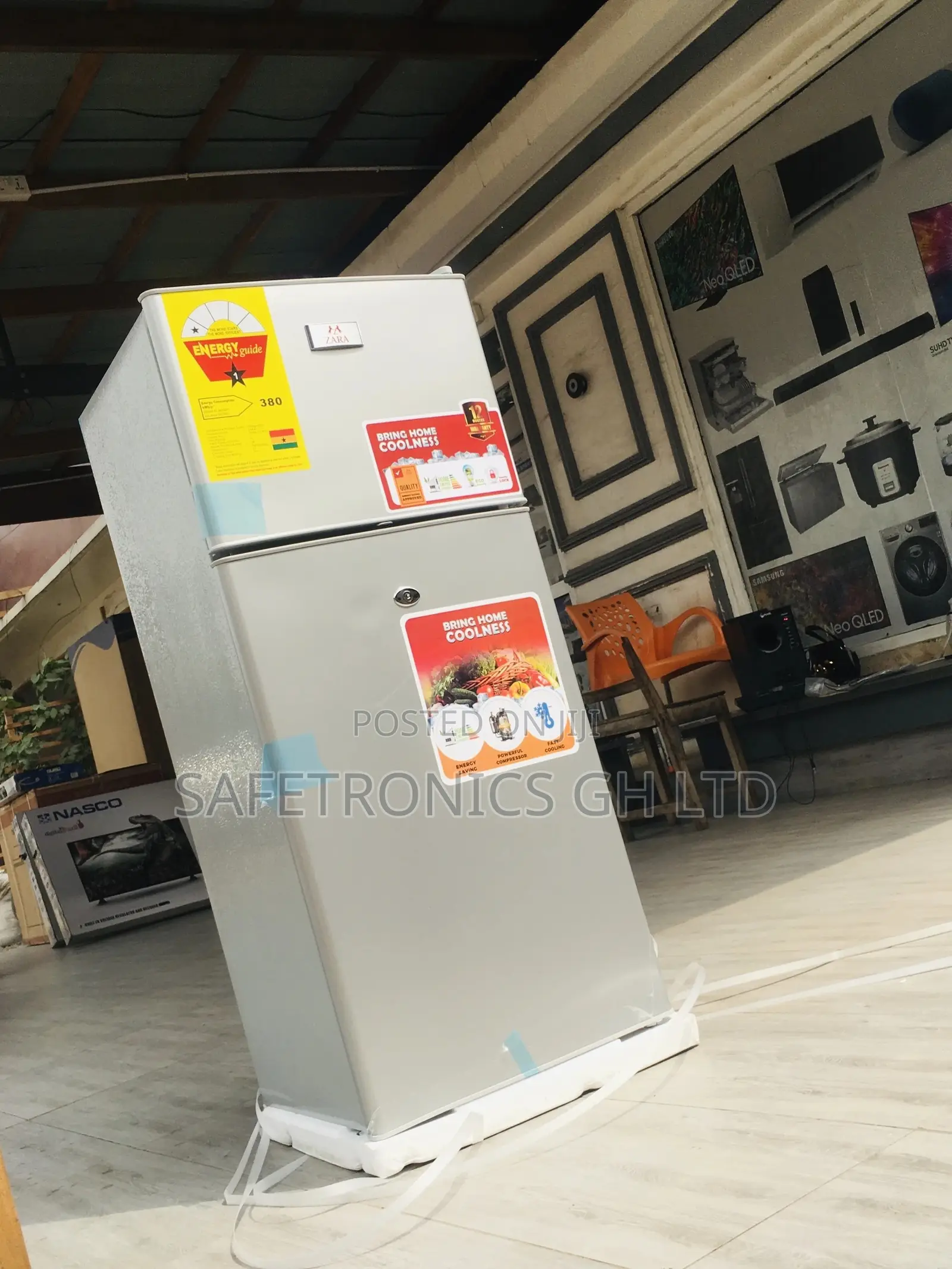 Available Zara-235kh Doubledoor Topfreezer Gray Fridge