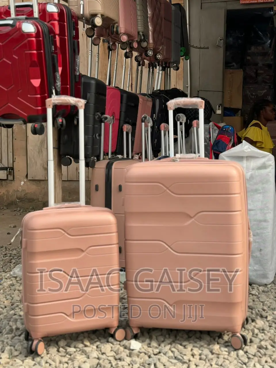 Two Set Anticrake Luggages Travel Bags: Large Small Sizes
