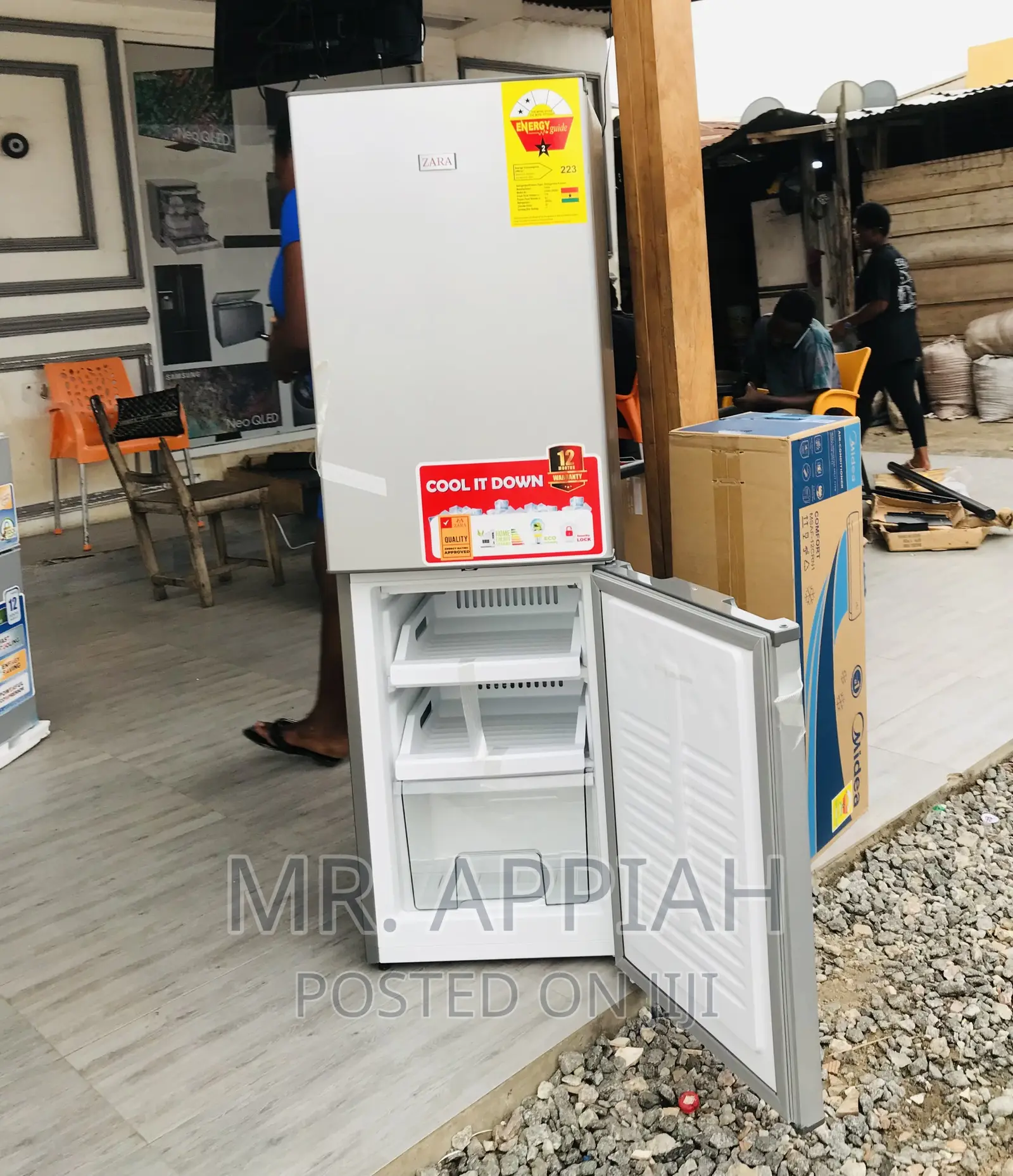 High Quality Zara 240 Single Door Fridge,Gray.