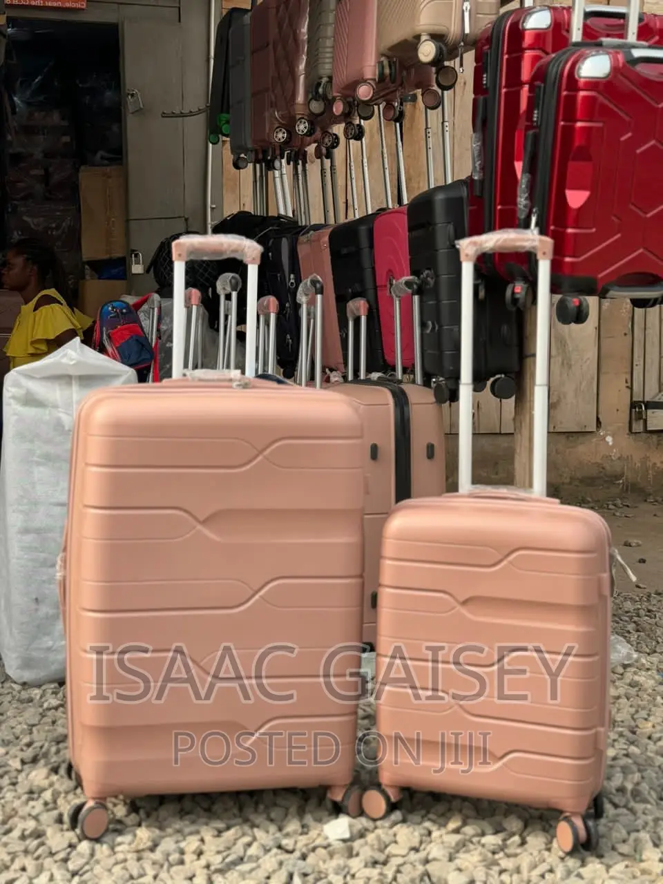 Two Set Anticrake Luggages Travel Bags: Large Small Sizes