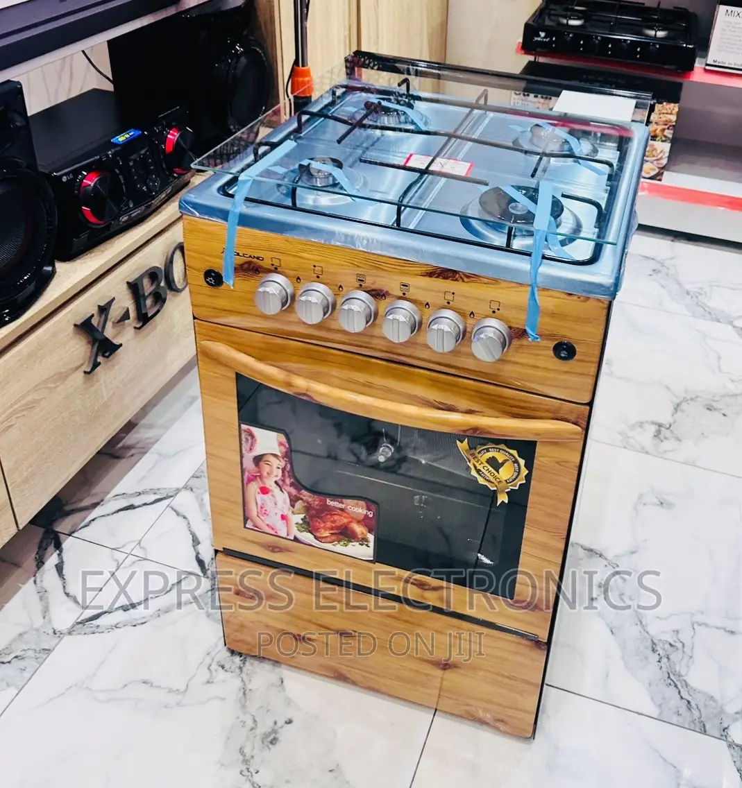Light Wooden Grill Gas Cooker Oven Grill 4burner 50/50