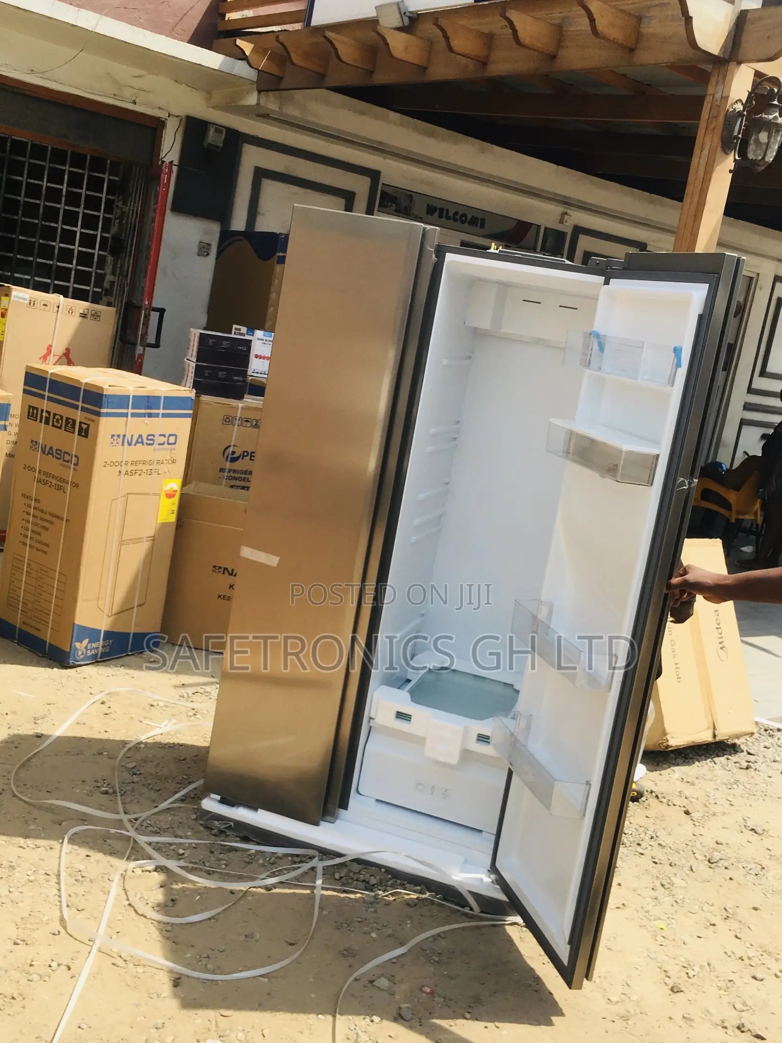 TCL Side by Side 4 Doors Gray P520SBN 607 Liters Fridge