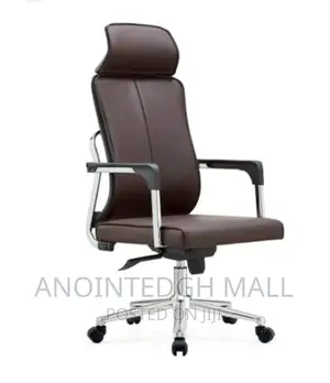 Leather Swivel Chair - Brown