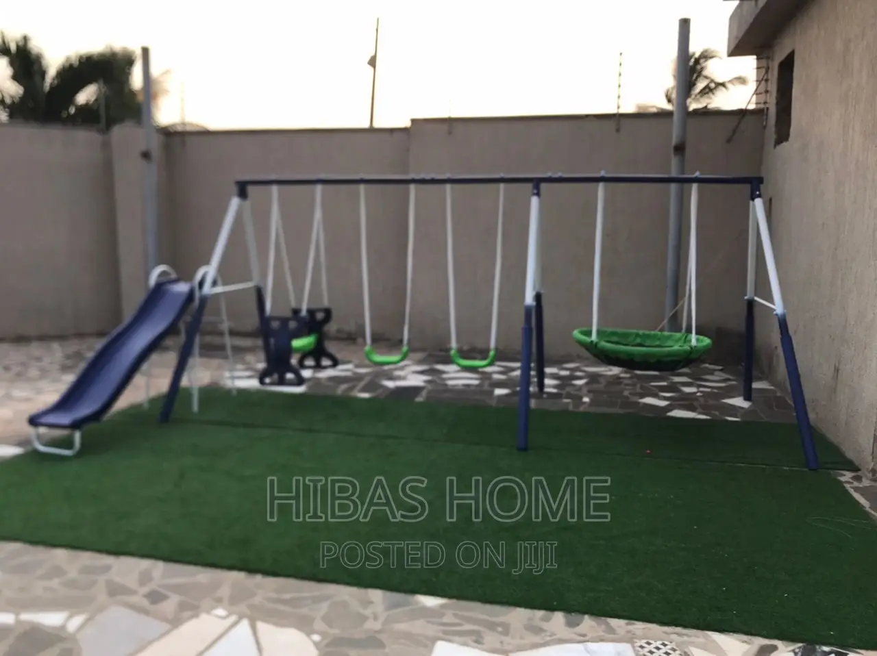 7 Station Commercial Swing Set Slide for Schools, Parks