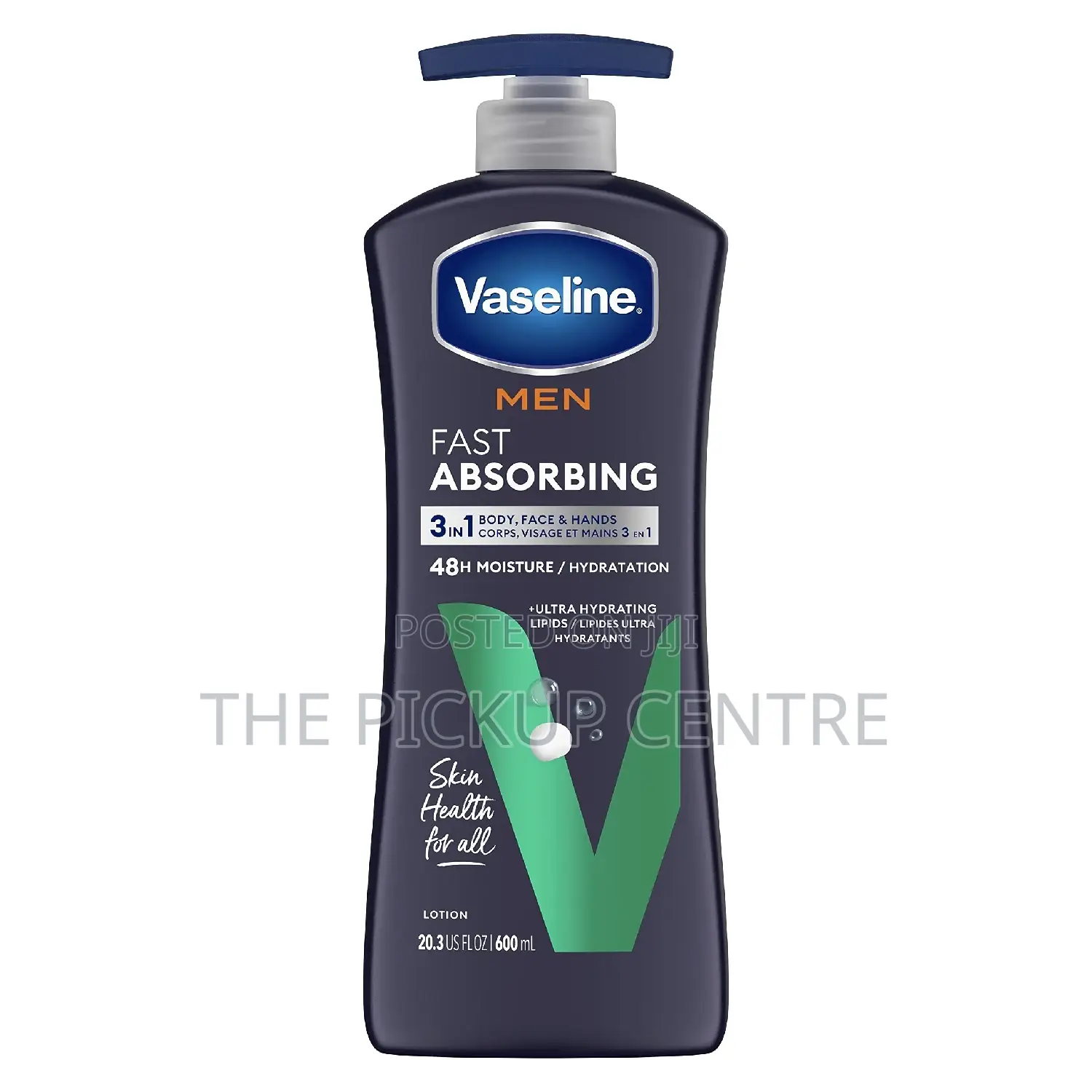 Vaseline Men Fast Absorbing Face, Hands Body Lotion 600ml