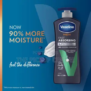 Vaseline Men Fast Absorbing Face, Hands Body Lotion 600ml