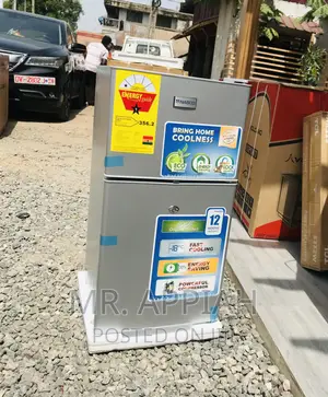 Fast Cooling Nasco 2 Door Table Top Fridge(Nasf2-120)Gray.