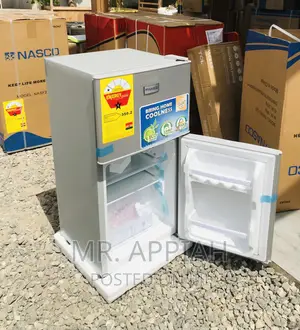 Authentic Nasco Nasf2-120 2 Door Table Top Fridge,Gray.