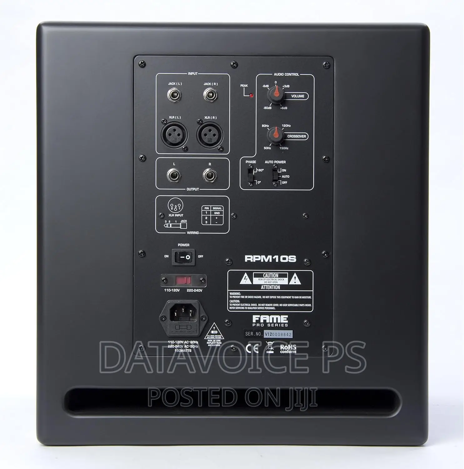 Fame Audio Pro Series RPM 10S Active Studio Subwoofer 10" in