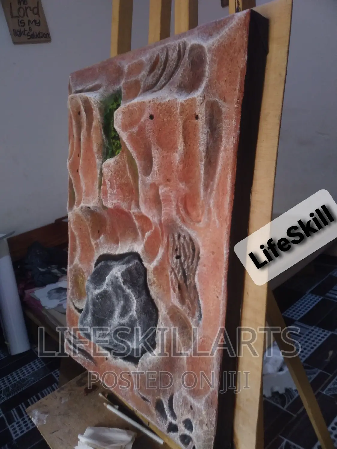 Cement on Canvas Landscape Art