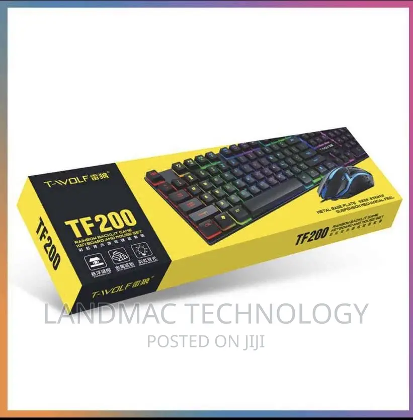 TF200 Wired USB Keyboard Mouse Luminous Keyboard and Mouse