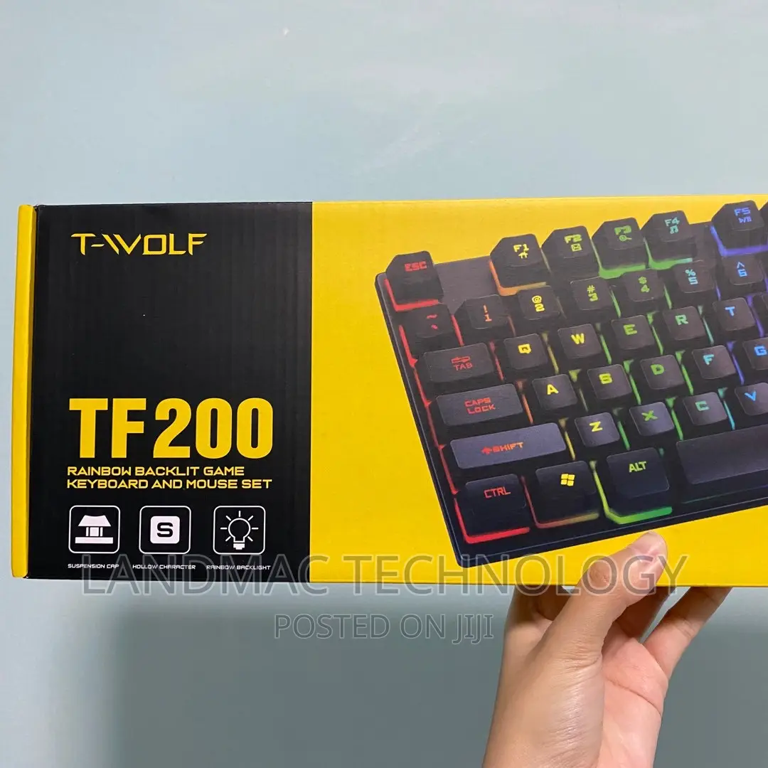 TF200 Wired USB Keyboard Mouse Luminous Keyboard and Mouse
