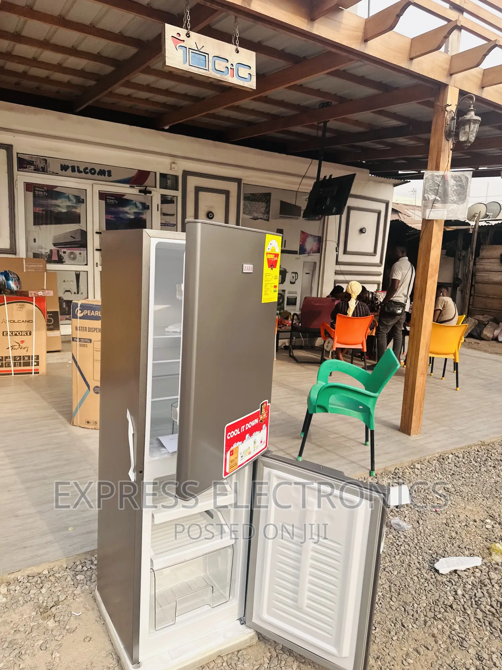 240BF Double Door Fridge Zara Grey 