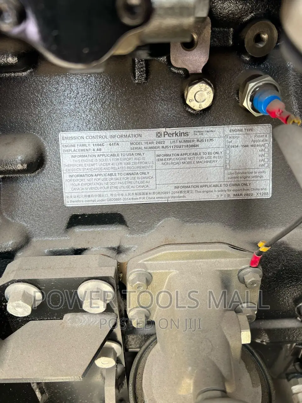 100kva Perkins Generator Brand New