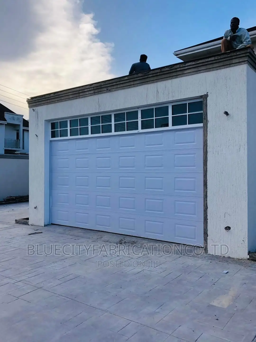 American Automated Garage Door and Fanlight on Top 16ft X8ft