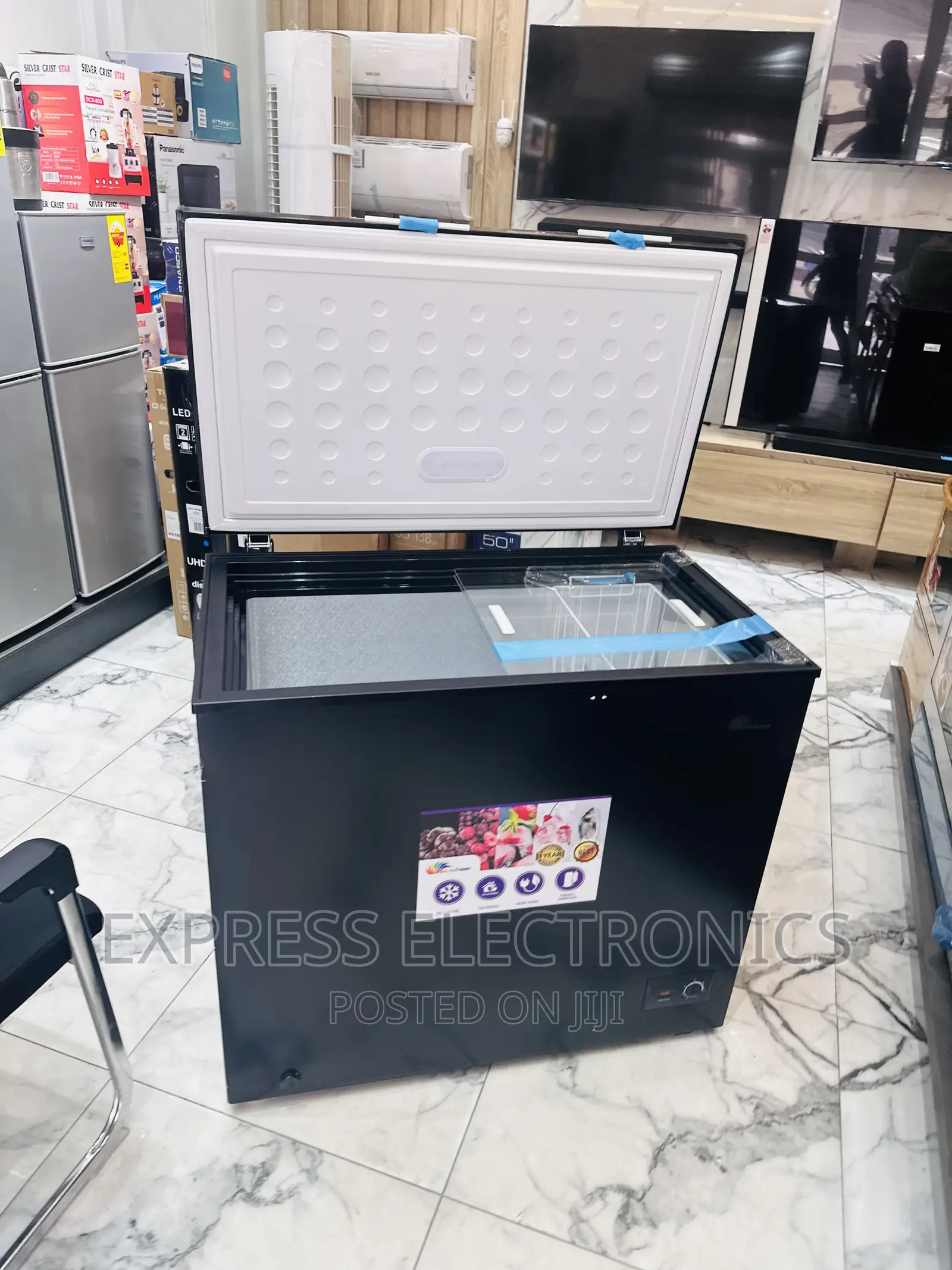 Removable Basket Chest Freezer Single Door Rainbow 200L