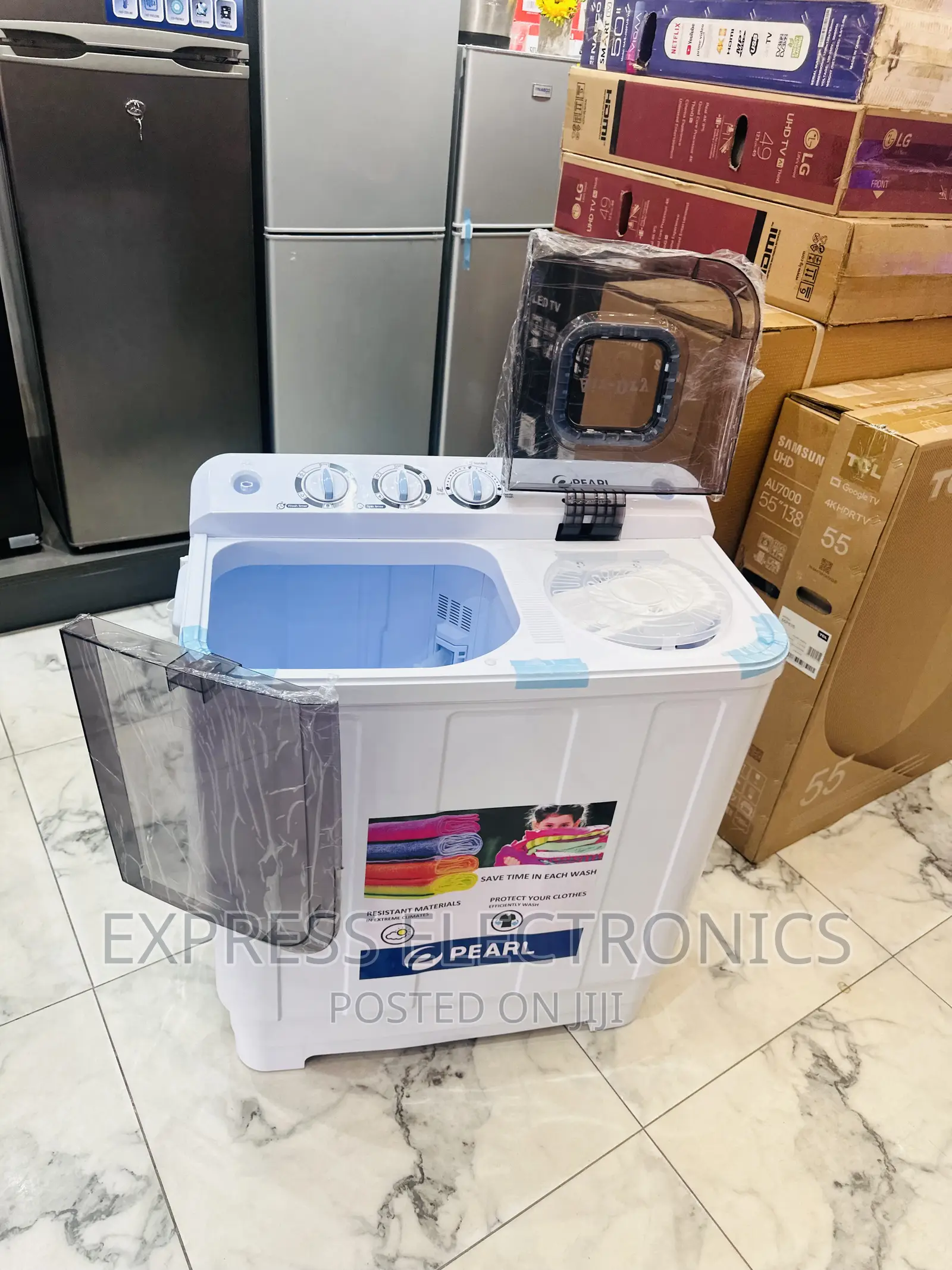 7kg. Topload Twintub. Pearl White Wm.