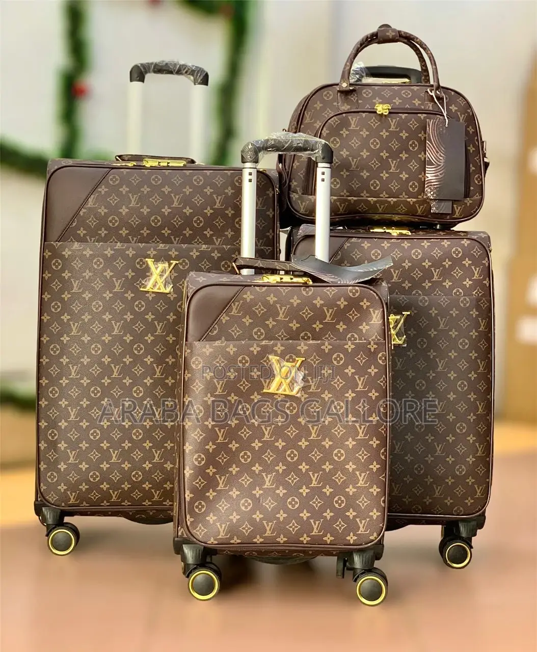 Original Louis Vuitton Traveling Leather Luggage 