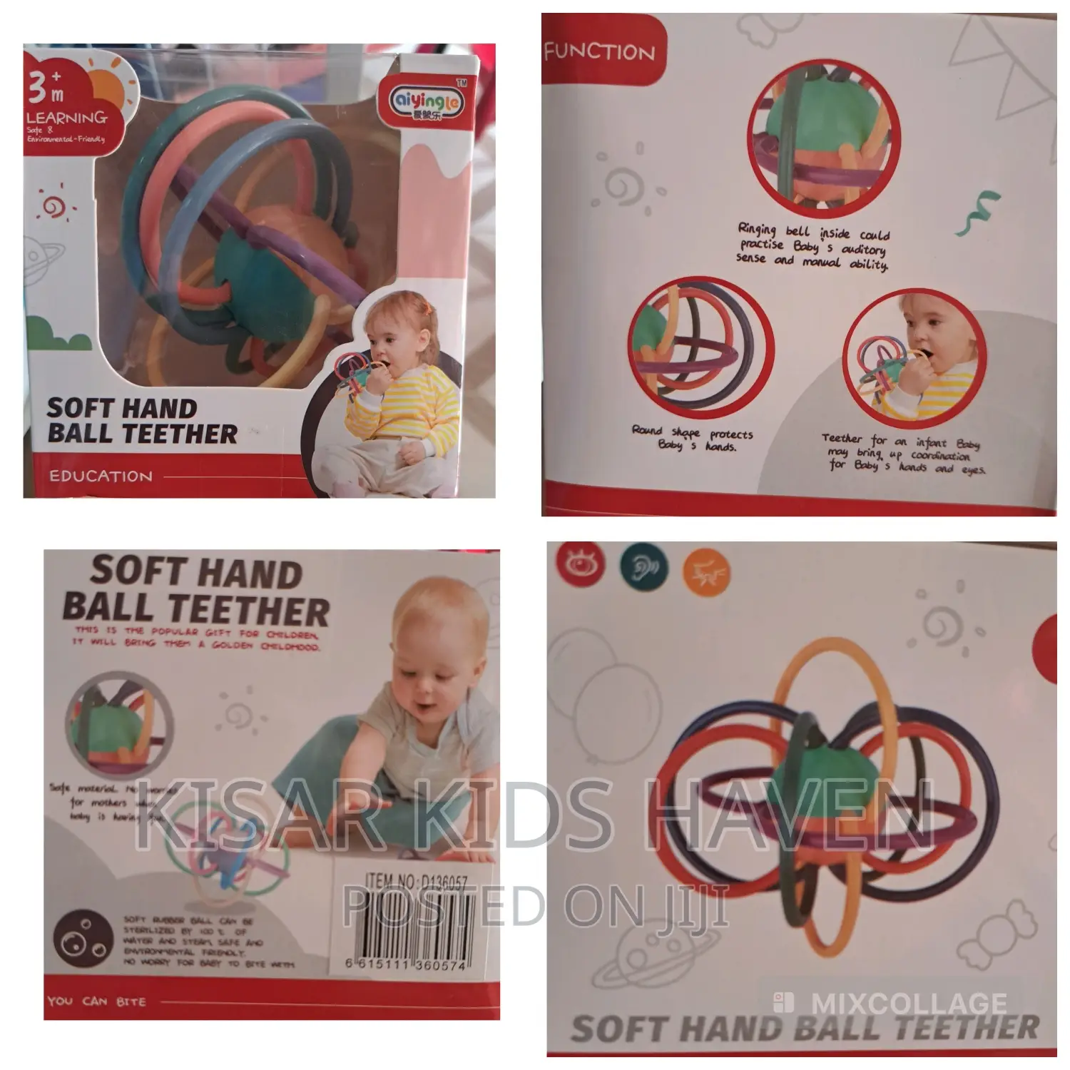 Soft Hand Ball Teether 3months +