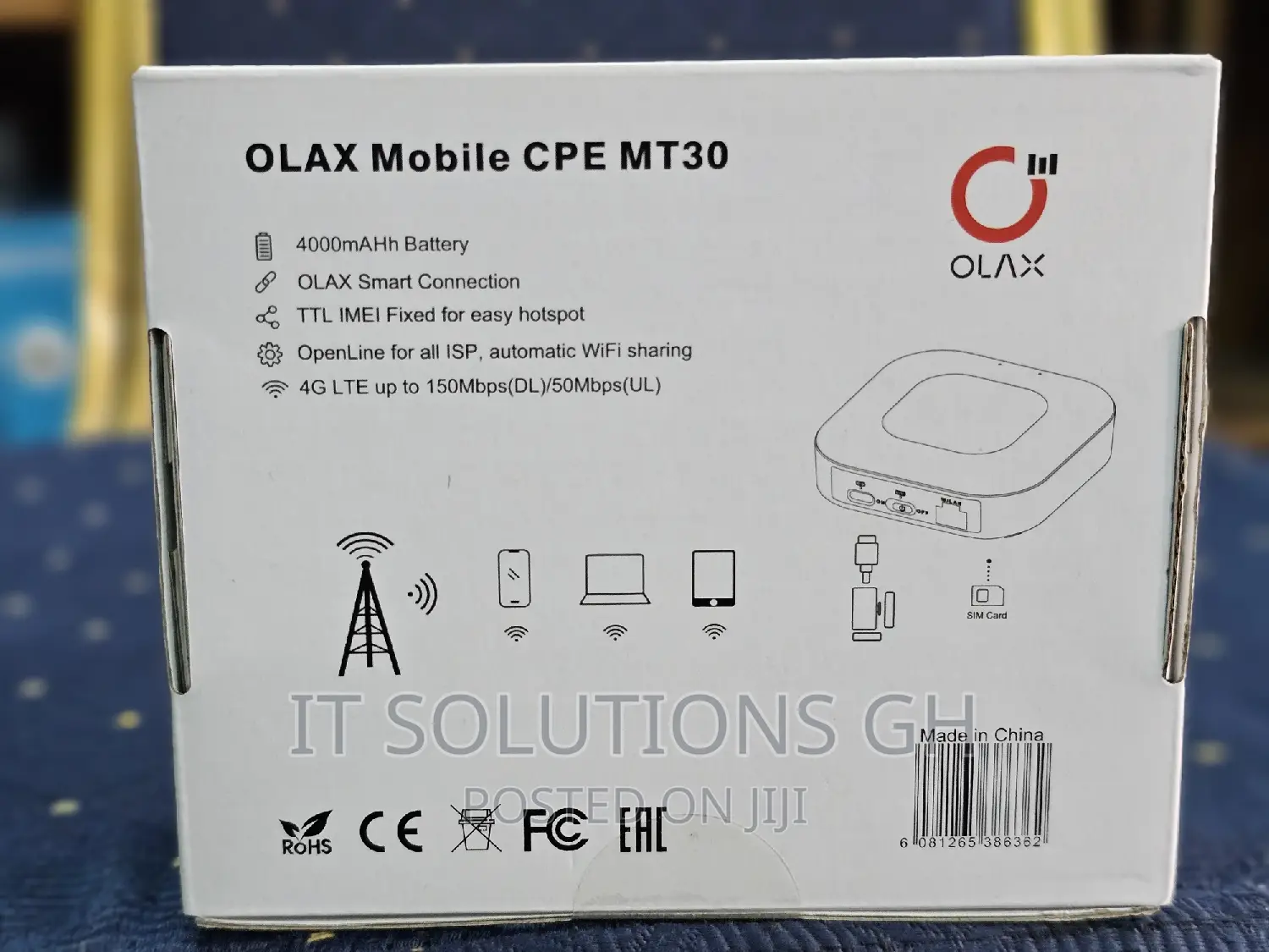 Olax Portable Battery Powered 4g