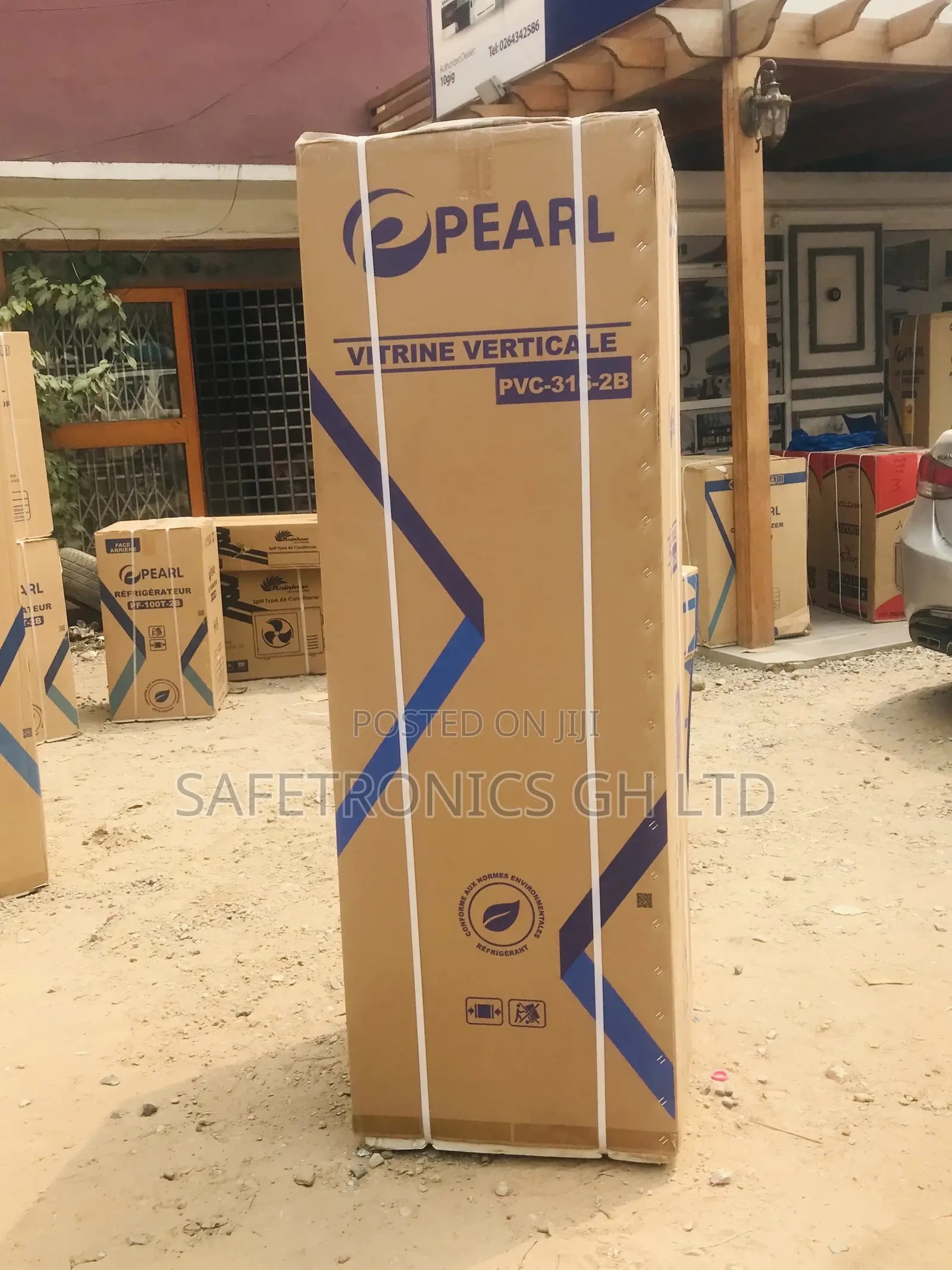 Display Electric PVC-316-2b Glass Pearl Singledoor Fridge