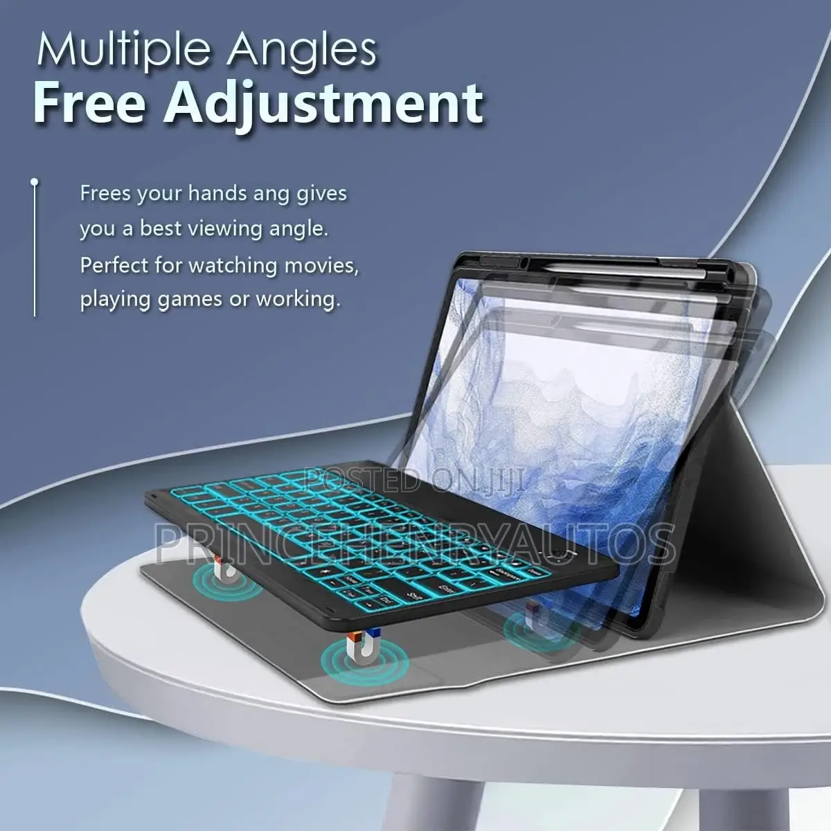 Wineecy Backlit Keyboard Case For12.4'' Tab S7 FE/ S8+/S7+