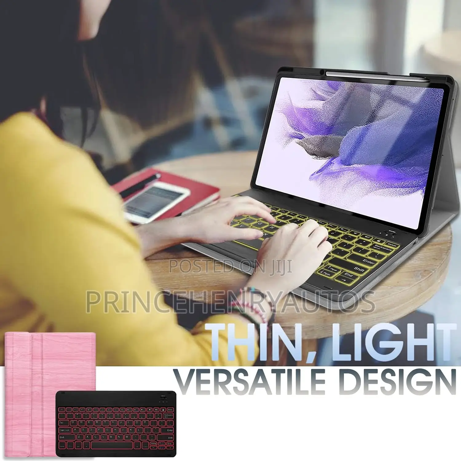 Wineecy Backlit Keyboard Case For12.4'' Tab S7 FE/ S8+/S7+