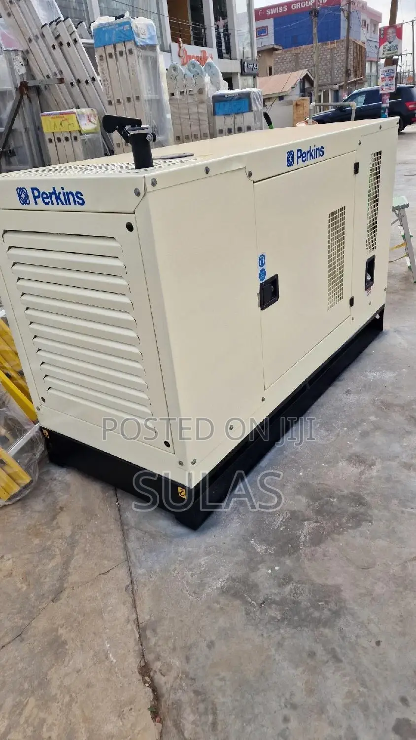 50 Kva Perkins Genset Off White Color