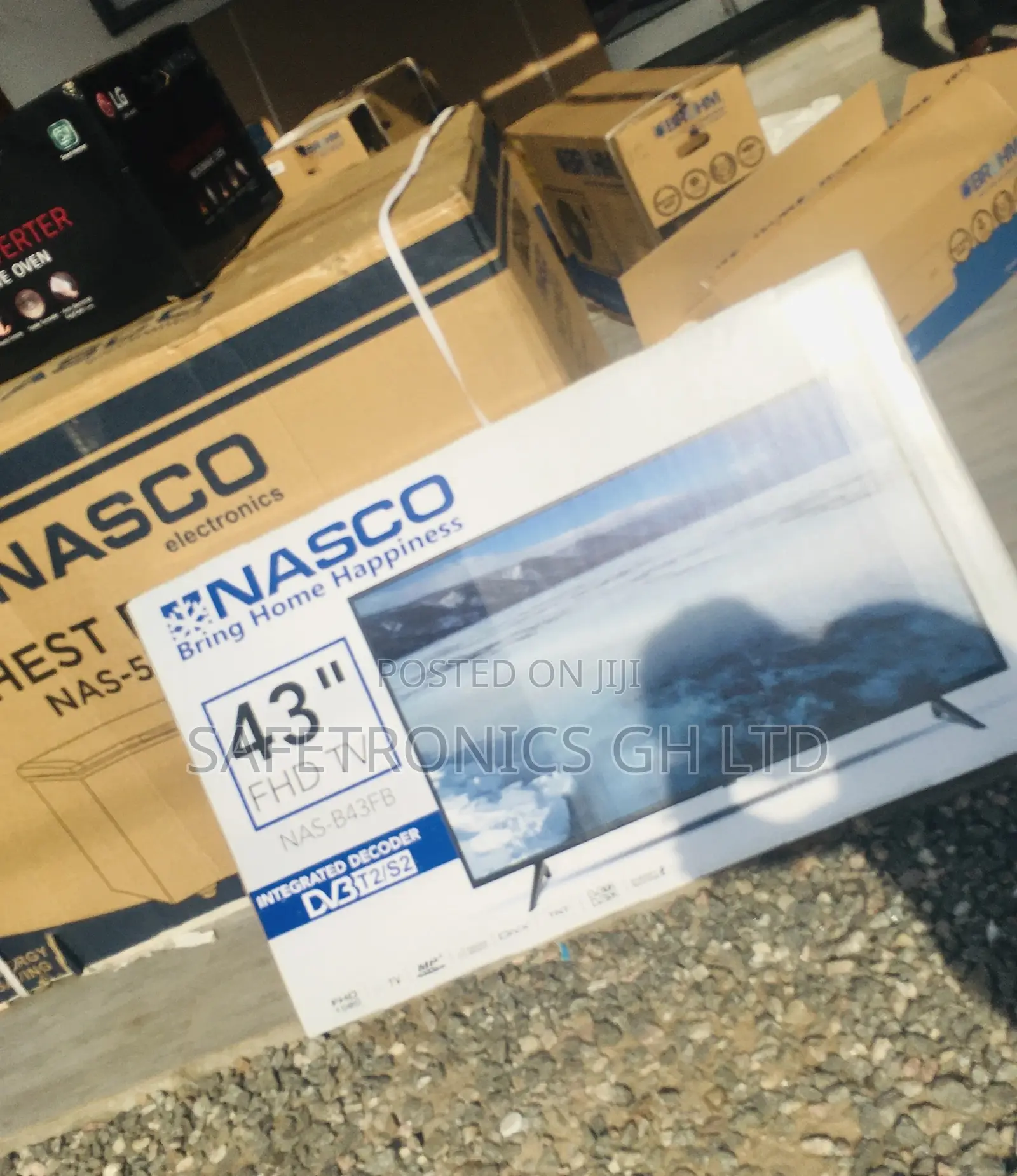 Digital Nasco 43 Inches Glossy LED Full HD Black Electric Tv