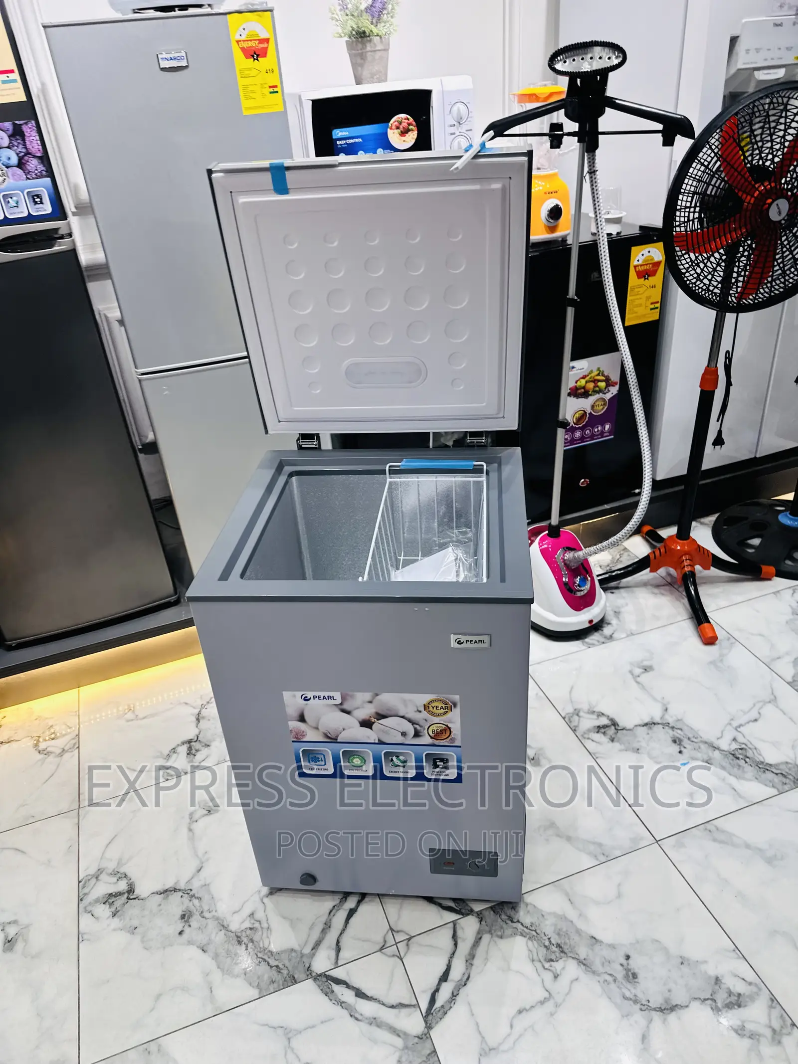 Less Noise Chest Freezer Single Door Pearl PCF-127 100L