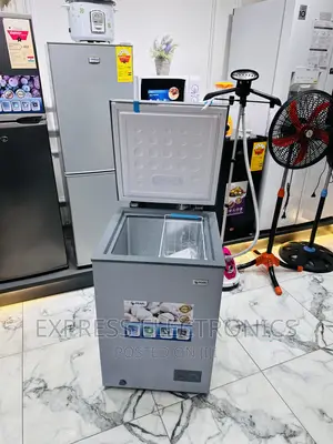 100L Chest Freezer Single Door Grey Pearl Quiet