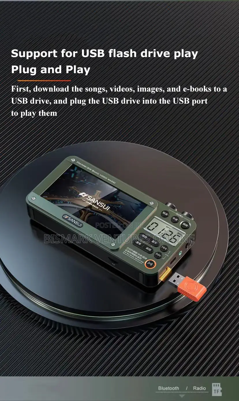 Video, FM Radio Wireless Bluetooth 7 Inches