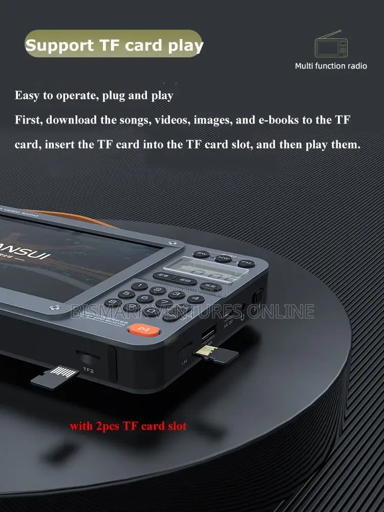 Video, FM Radio Wireless Bluetooth 7 Inches
