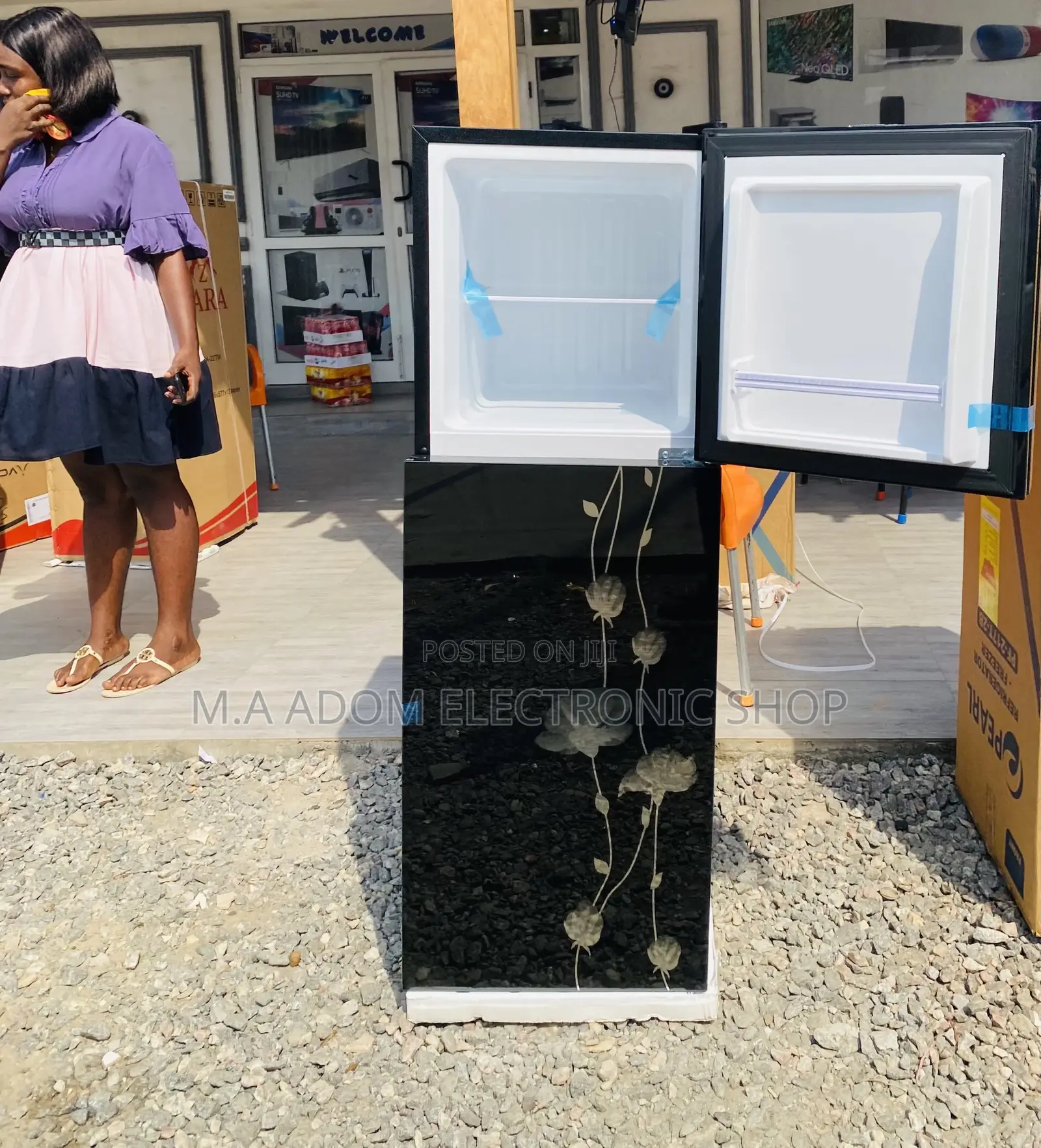 Purchase Authentic Pearl Pf217t-2b Double Door Fridge.