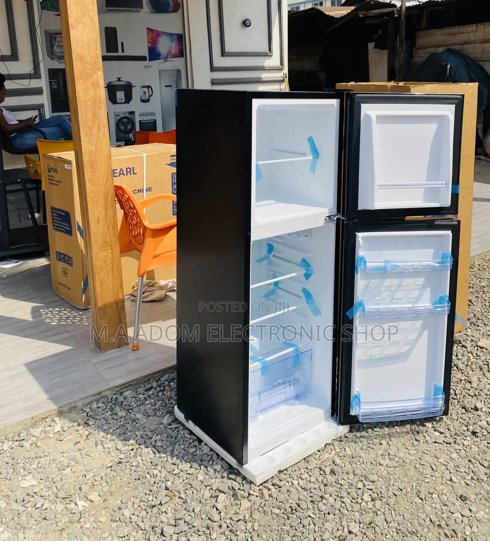 Purchase Affordable Pearl Pf217t-2b 2 Door Fridge.