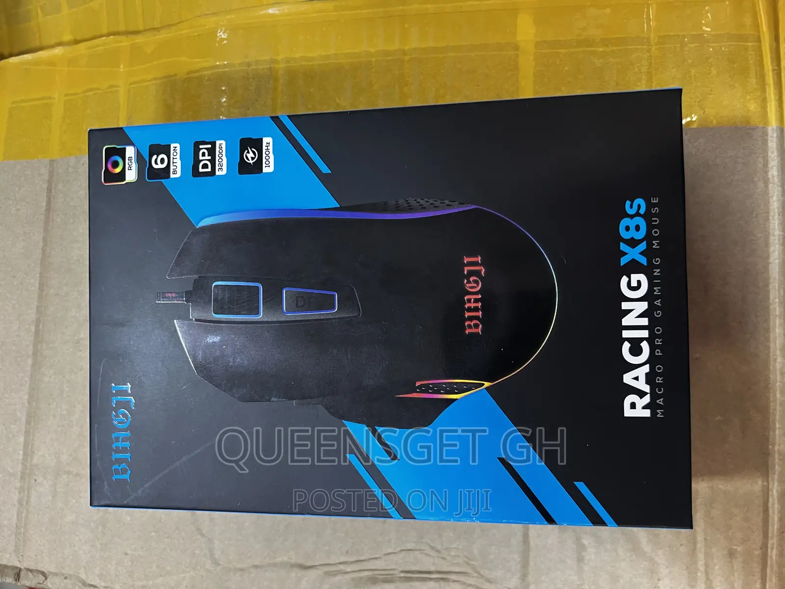 Biagji Racing X8S RGB Gaming Mouse With 7 Buttons