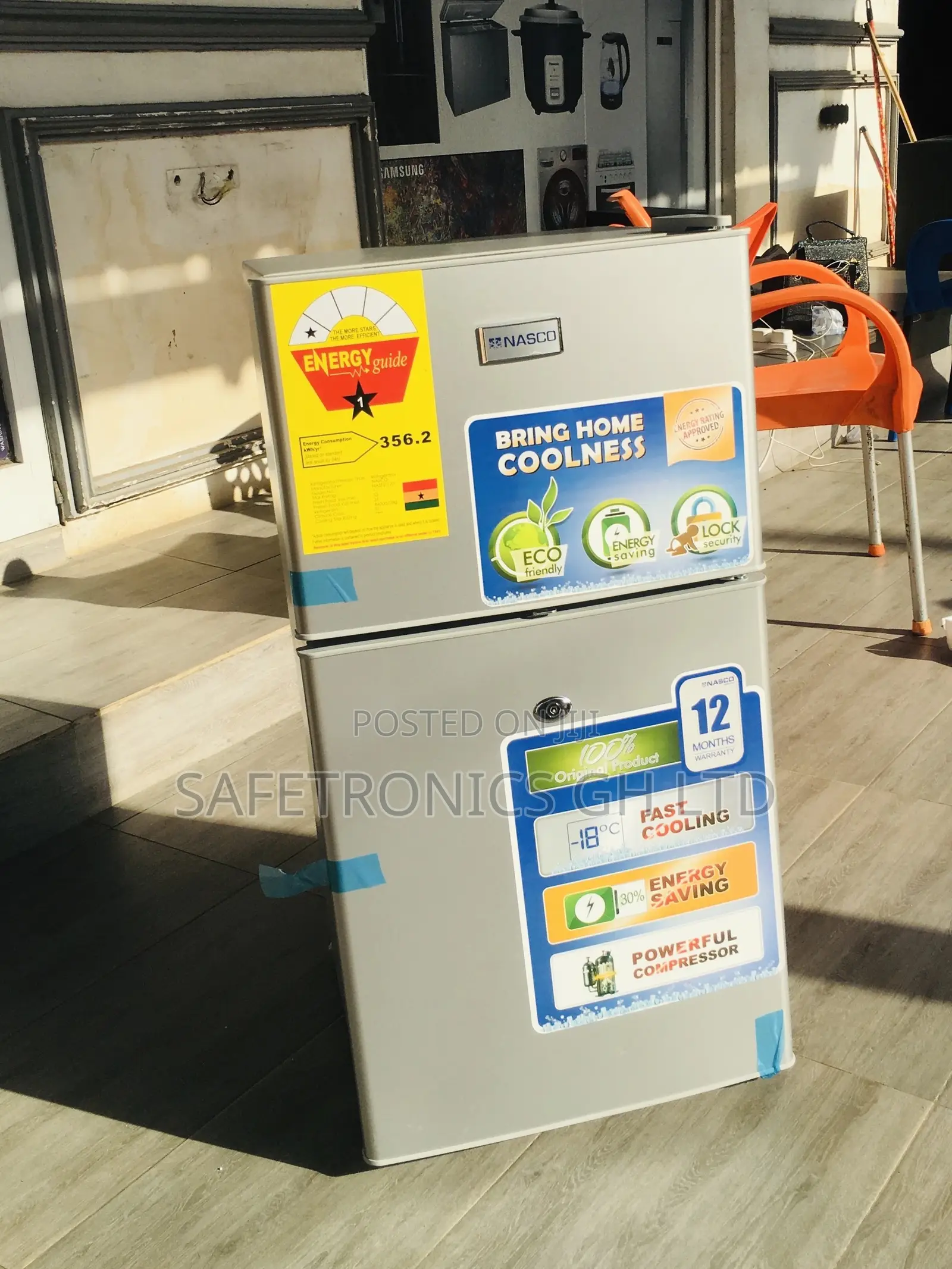 Nasco Doubledoor Topfreezer 90 Liters Nasf2-120 Fridge