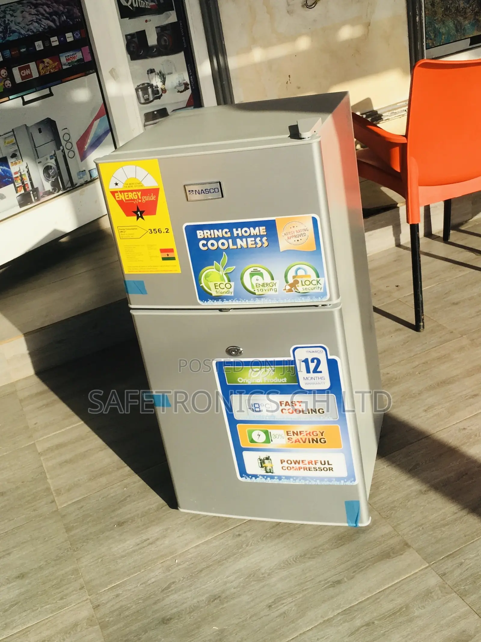 Doubledoor Topfreezer Nasf2-120 Gray 90 Liters Nasco Fridge