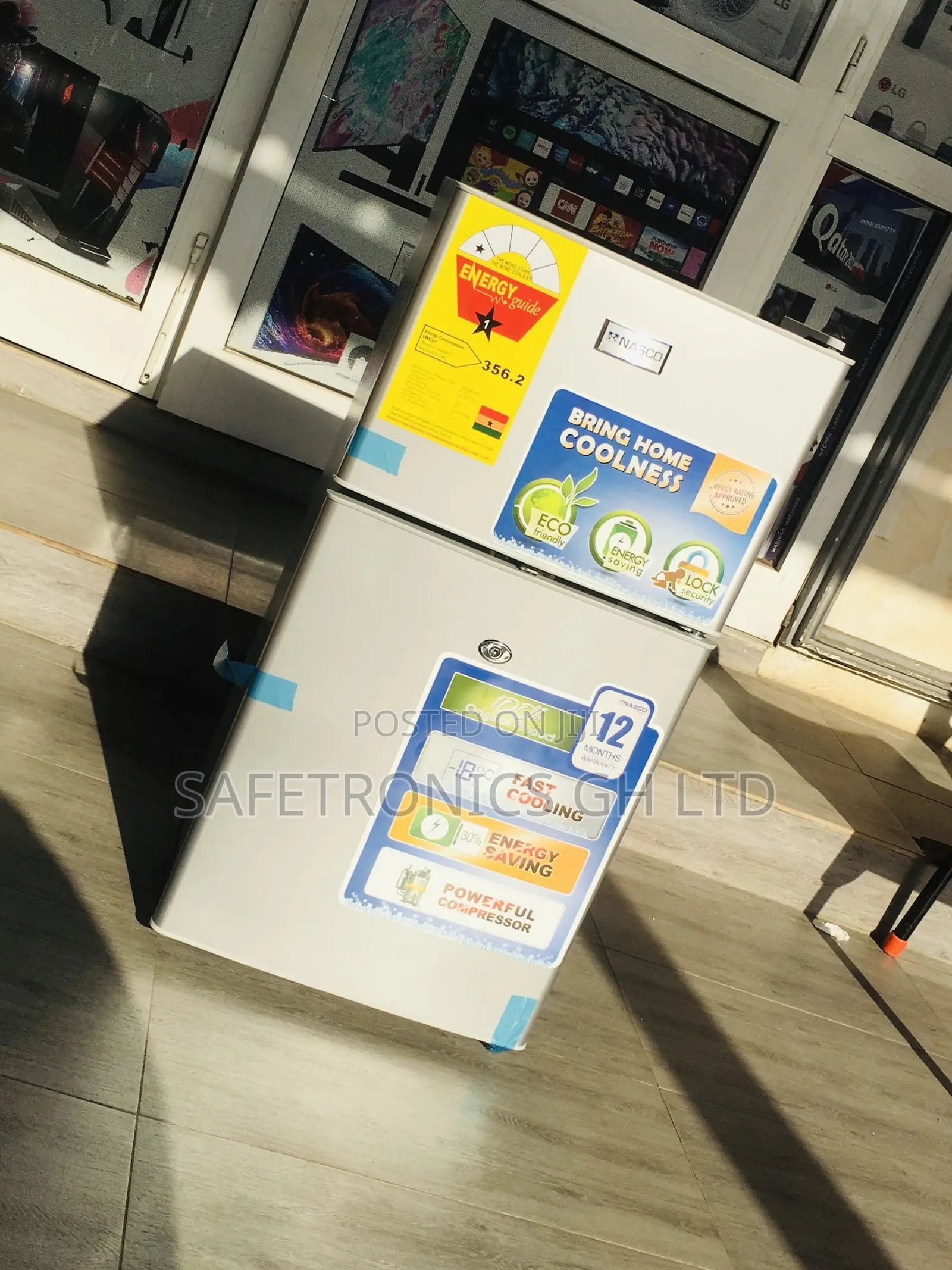 Gray 90 Liters Nasco Doubledoor Nasf2-120 Topfreezer Fridge