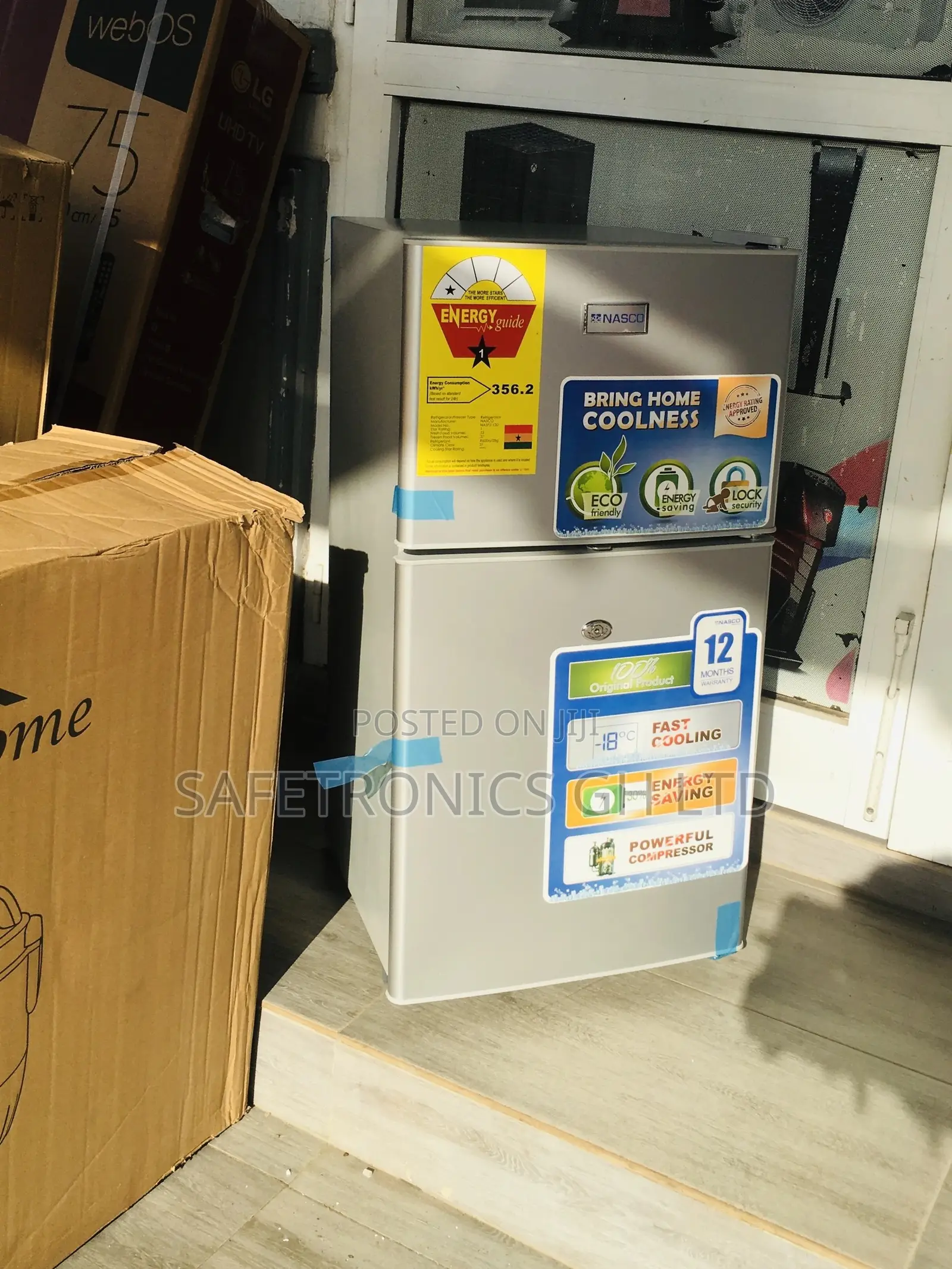 Doubledoor Gray 90 Liters Topfreezer Nasf2-120 Nasco Fridge